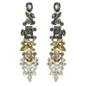 STELLA & RUBY Dynasty Crystal Statement Earrings New